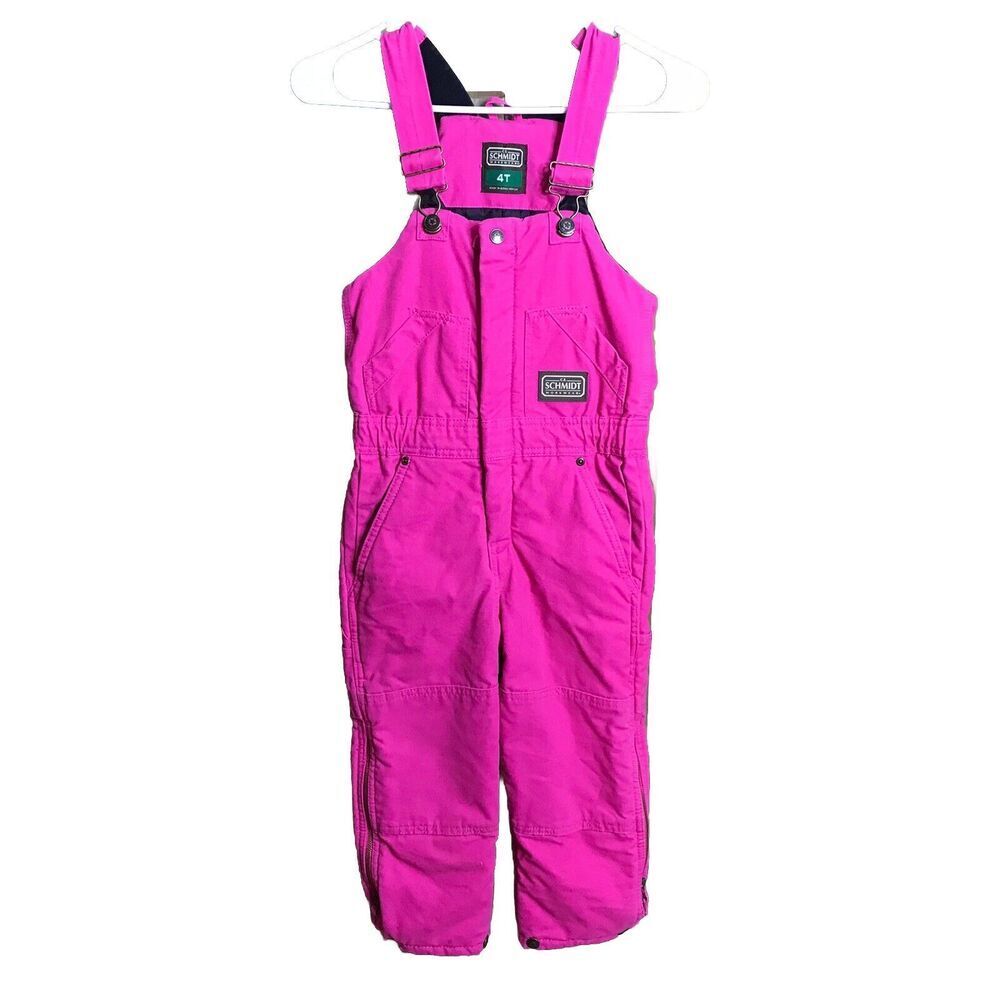 Schmidt Workwear For Kids Insulated Hot Pink Overalls Farm Barn Sz 4T